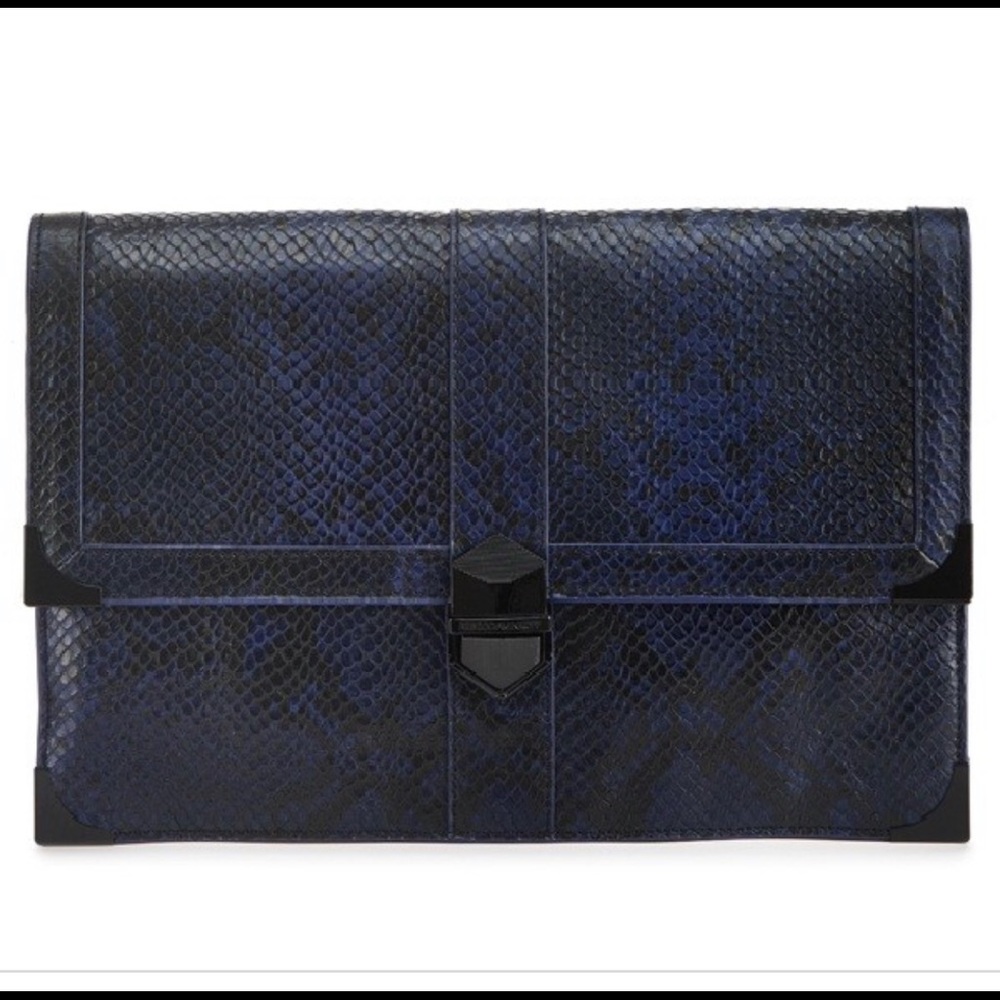ISO - Rebecca Minkoff Blair Clutch Blue/Python